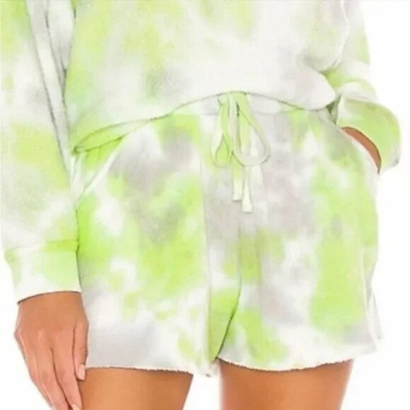 Free People Intimately Kelly Citron Green/Gray Tie-Dye Lounge Shorts 3665 - Picture 1 of 7
